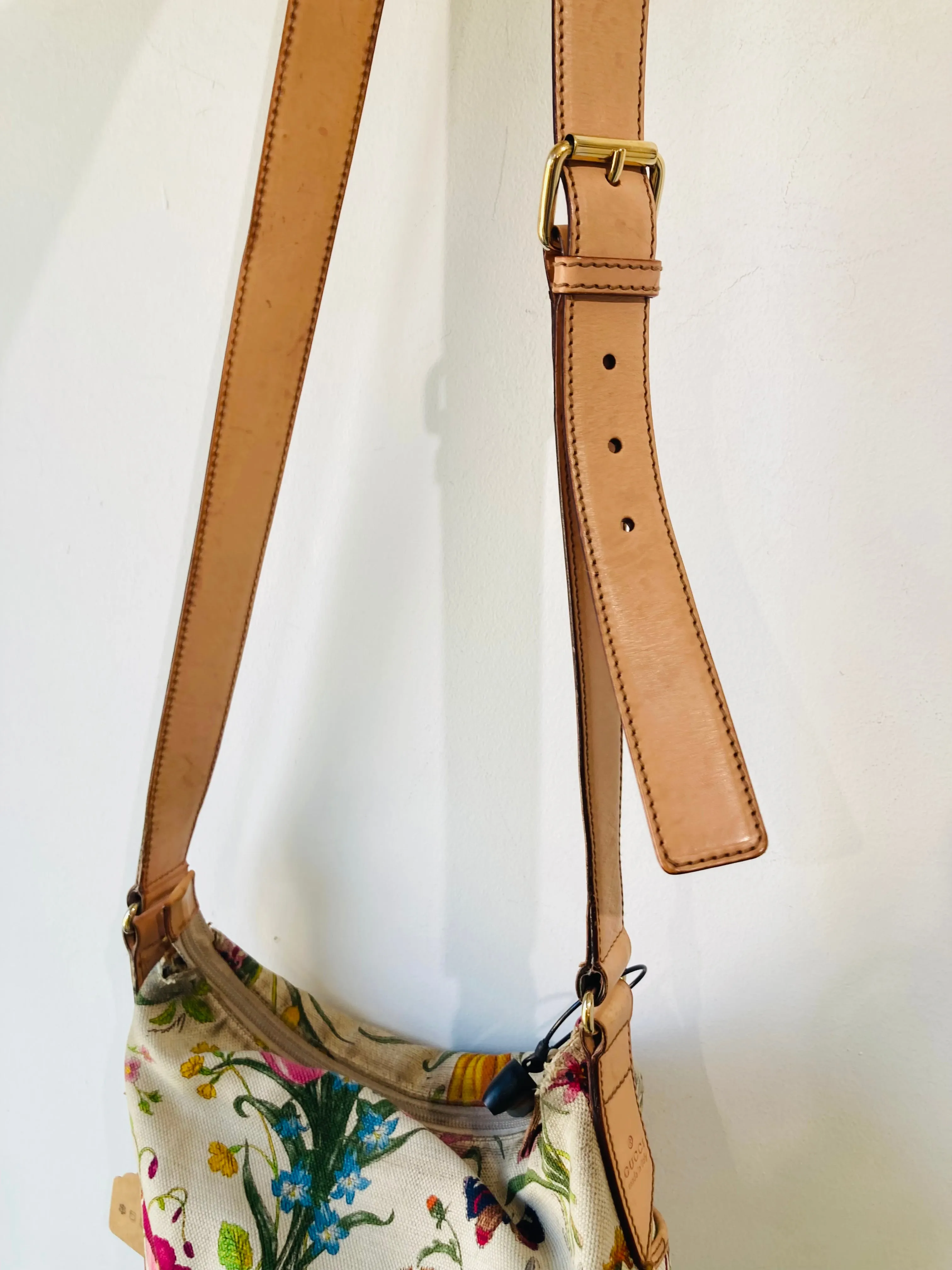 Gucci Floral Butterfly Crossbody Bag (As is)
