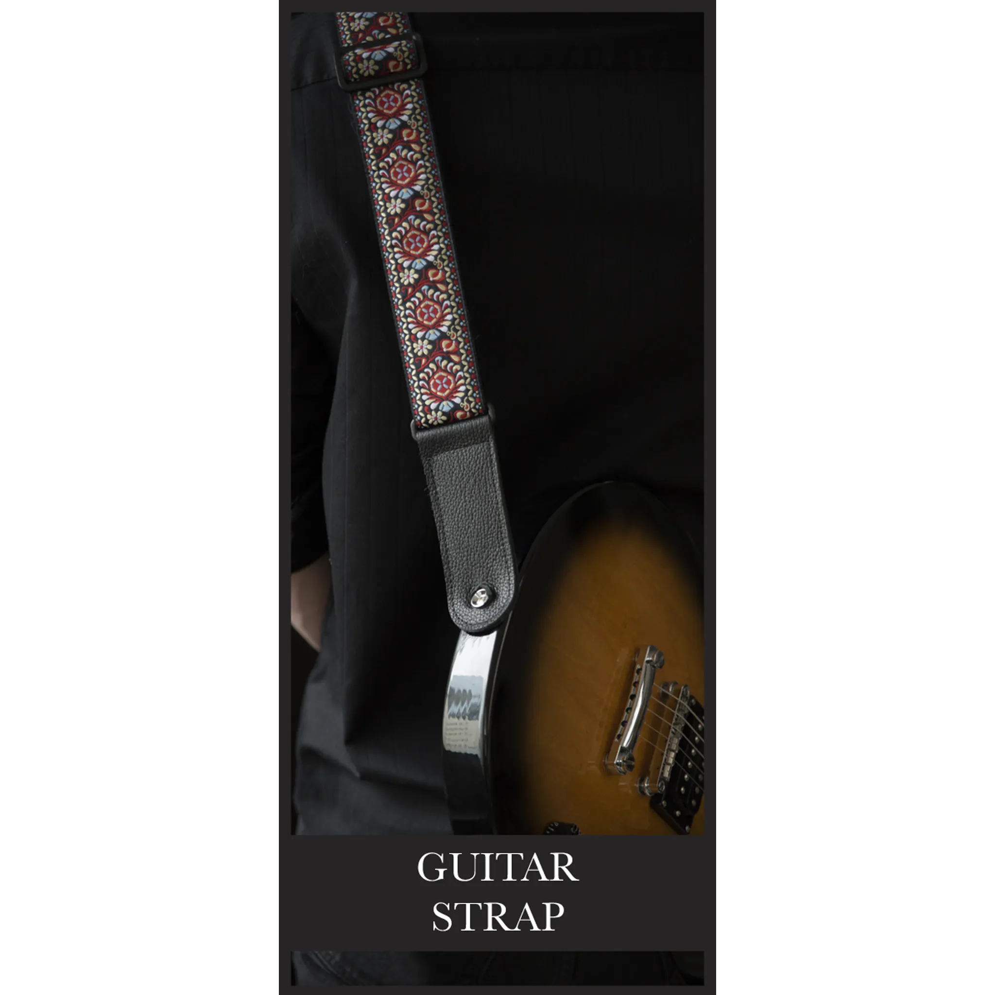 Guitar Strap - Flaming Skulls